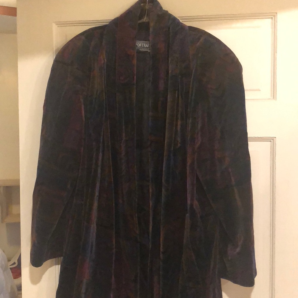Vintage Velvet Duster Coat